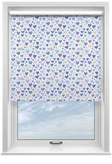 Sweetheart, Purple - Twist&Fit Roller Blind